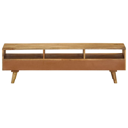 Meuble Tv Bois De Manguier Massif 140X30X41 Cm
