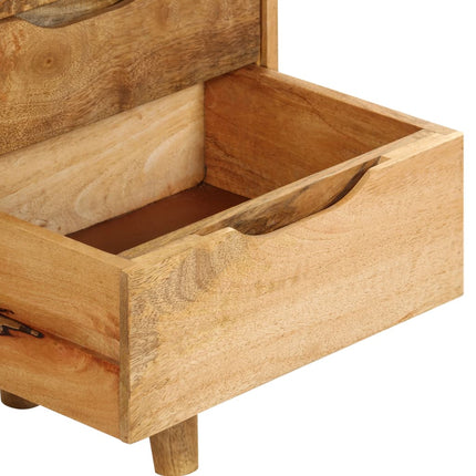Table De Chevet Bois De Manguier Massif 40 X 30 X 59,5 Cm