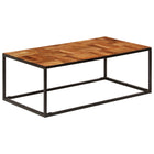 Table Basse 110X60X40 Cm Bois D'acacia Solide Et Acier