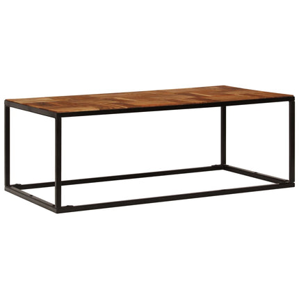 Table Basse 110X60X40 Cm Bois D'acacia Solide Et Acier