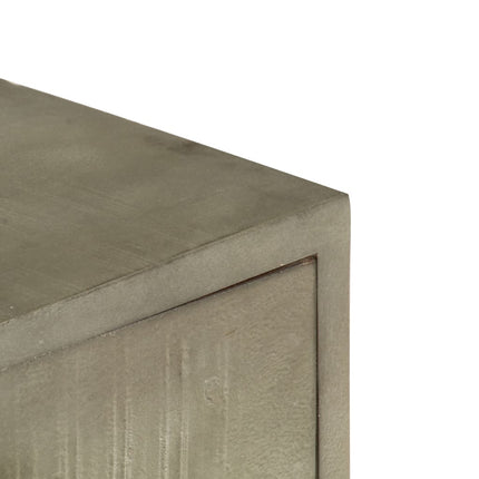 Table Basse Bois De Manguier Gris Avec Laiton 110X60X35 Cm