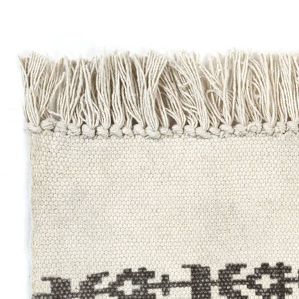 Tapis Kilim Coton Avec Motif Gris/Rose