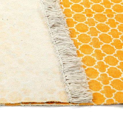 Tapis Kilim Coton Avec Motif Jaune