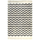 Tapis Kilim Coton Avec Motif Noir/Blanc