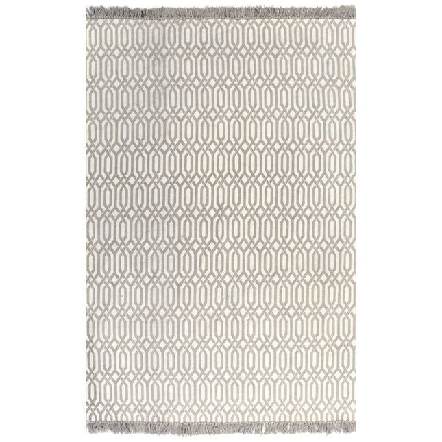 Tapis Kilim Coton Avec Motif Taupe
