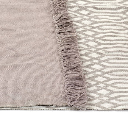 Tapis Kilim Coton Avec Motif Taupe