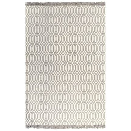 Tapis Kilim Coton Avec Motif Taupe
