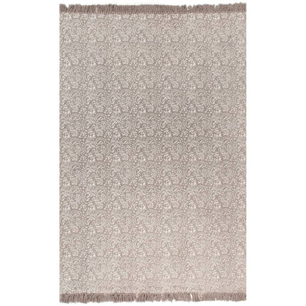 Tapis Kilim Coton Avec Motif Taupe
