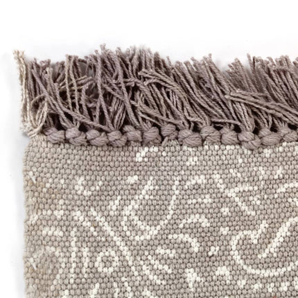 Tapis Kilim Coton Avec Motif Taupe