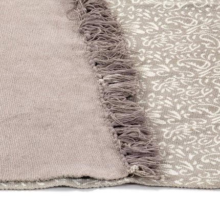 Tapis Kilim Coton Avec Motif Taupe