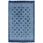 Tapis Kilim Coton Avec Motif Bleu
