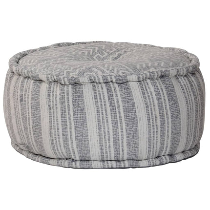 Pouf Fait À La Main Avec Motif 50X25 Cm Coton