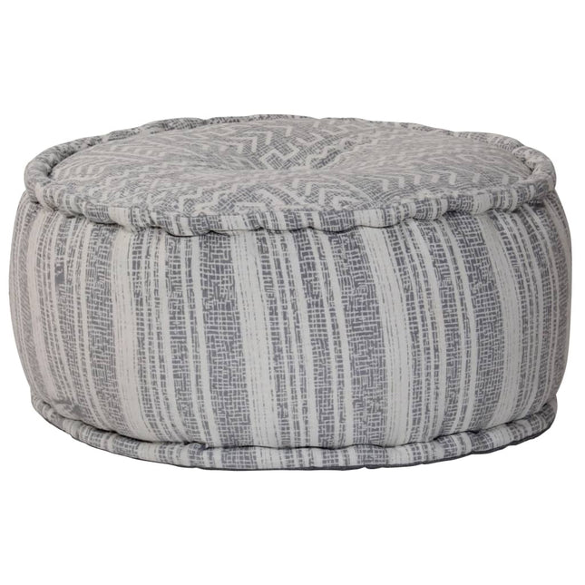 Pouf Fait À La Main Avec Motif 50X25 Cm Coton