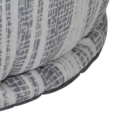 Pouf Fait À La Main Avec Motif 50X25 Cm Coton