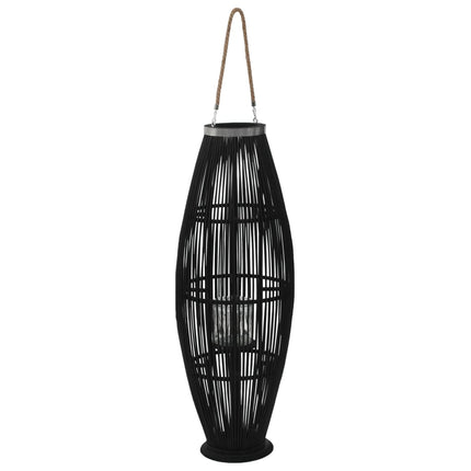 Bougeoir Suspendu Bambou Noir