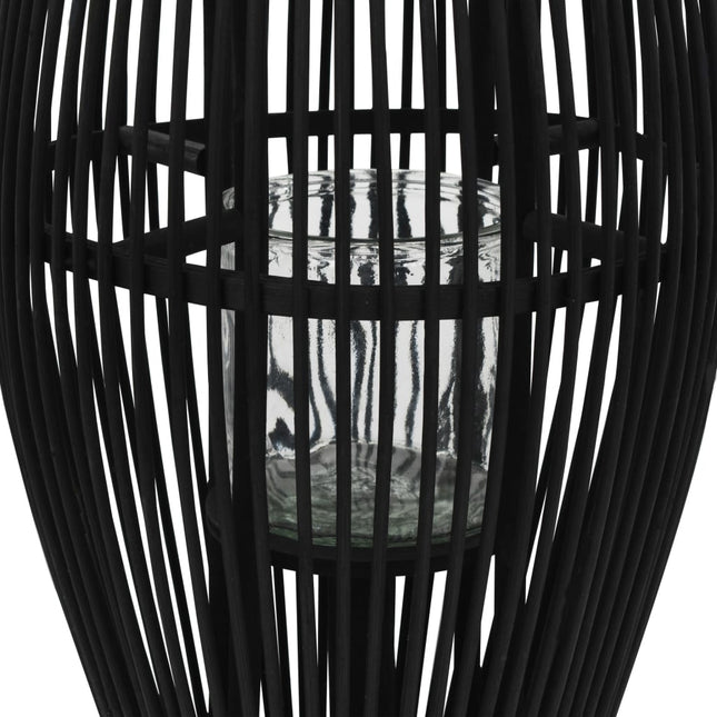 Bougeoir Suspendu Bambou Noir