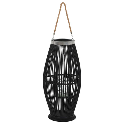 Bougeoir Suspendu Bambou Noir