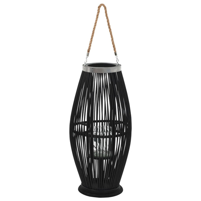 Bougeoir Suspendu Bambou Noir