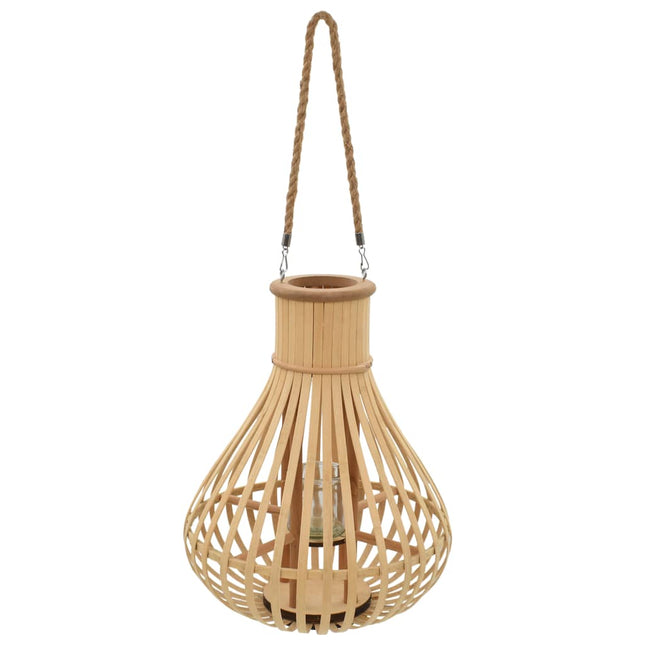 Bougeoir Suspendu Bambou Naturel