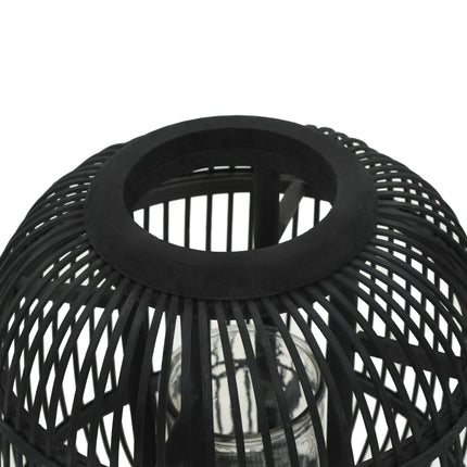 Bougeoir Dur Pieds Bambou Noir