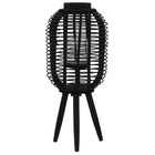 Bougeoir Debout Bambou Noir