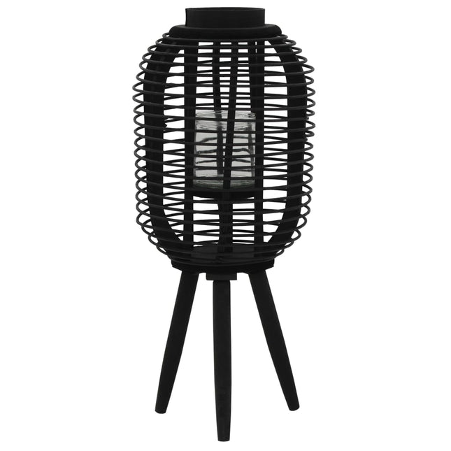 Bougeoir Debout Bambou Noir