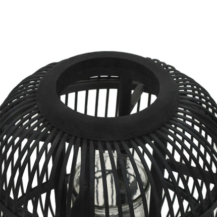 Bougeoir Debout Bambou Noir