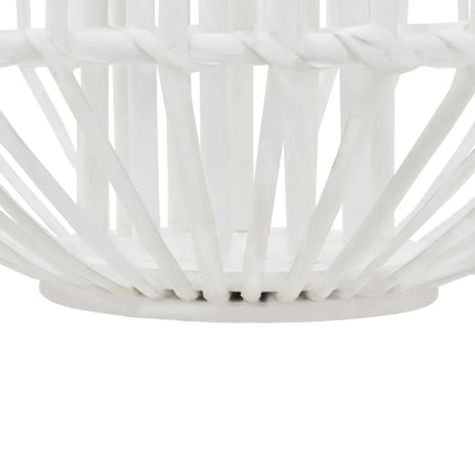 Bougeoir Suspendu Osier Blanc