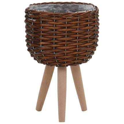 Jardinière 3 Pcs Osier Avec Doublure En Pe