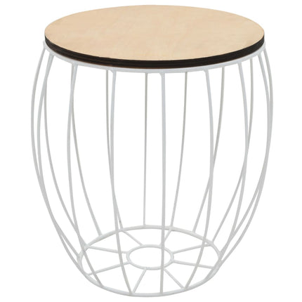 Ensemble De Table Basse Contreplaqué De Peuplier Fer 3 Pcs