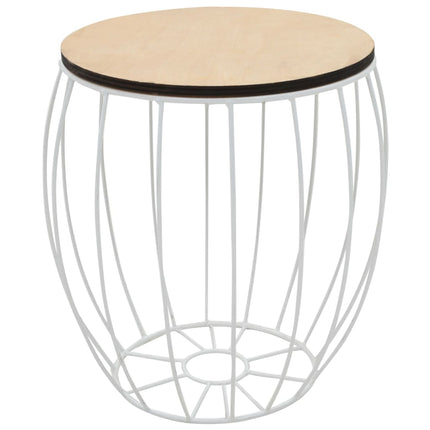 Ensemble De Table Basse Contreplaqué De Peuplier Fer 3 Pcs