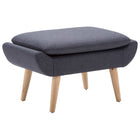 Repose-Pied Tapisserie En Tissu 73 X 43 X 42 Cm Gris Foncé
