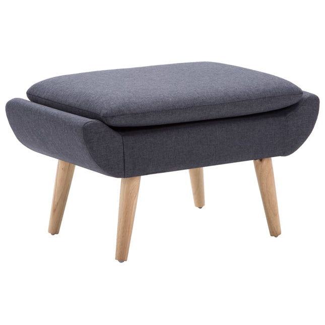 Repose-Pied Tapisserie En Tissu 73 X 43 X 42 Cm Gris Foncé