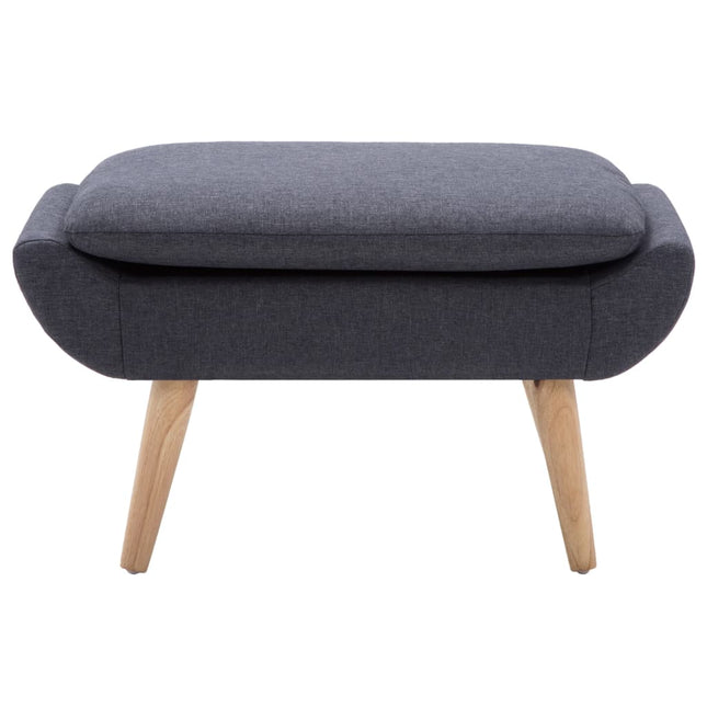 Repose-Pied Tapisserie En Tissu 73 X 43 X 42 Cm Gris Foncé