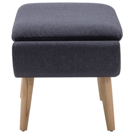 Repose-Pied Tapisserie En Tissu 73 X 43 X 42 Cm Gris Foncé
