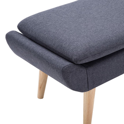 Repose-Pied Tapisserie En Tissu 73 X 43 X 42 Cm Gris Foncé