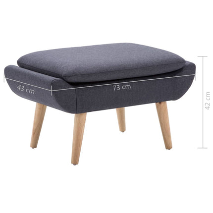 Repose-Pied Tapisserie En Tissu 73 X 43 X 42 Cm Gris Foncé
