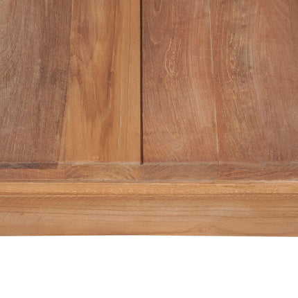 Table Basse Bois De Teck Et Finition Naturelle 110X60X40 Cm