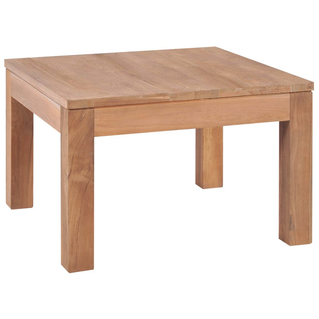 Table Basse Bois De Teck Et Finition Naturelle 110X60X40 Cm