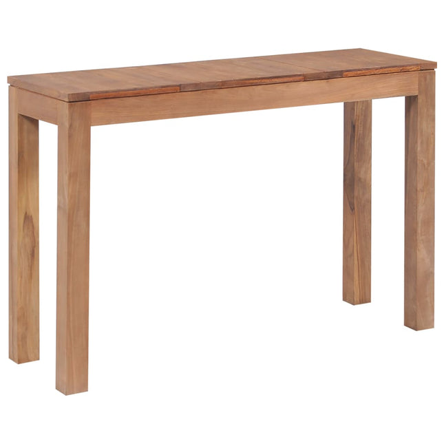 Table Console Bois De Teck Et Finition Naturelle 110 X 35 X 76 Cm