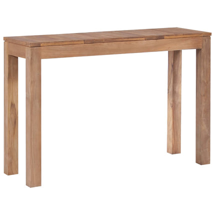 Table Console Bois De Teck Et Finition Naturelle 110 X 35 X 76 Cm