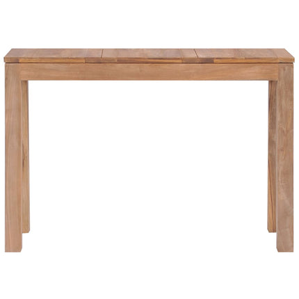 Table Console Bois De Teck Et Finition Naturelle 110 X 35 X 76 Cm