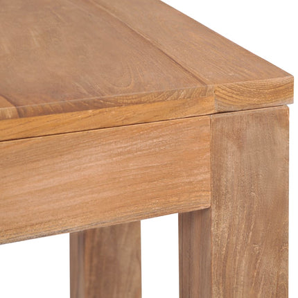 Table Console Bois De Teck Et Finition Naturelle 110 X 35 X 76 Cm