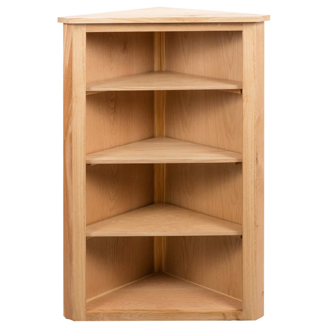 Étagère D'angle 59X36X100 Cm Bois De Chêne Massif