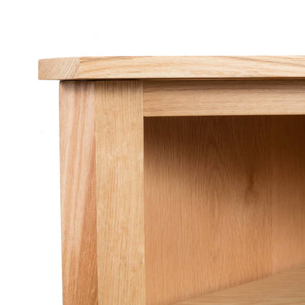 Étagère D'angle 59X36X100 Cm Bois De Chêne Massif