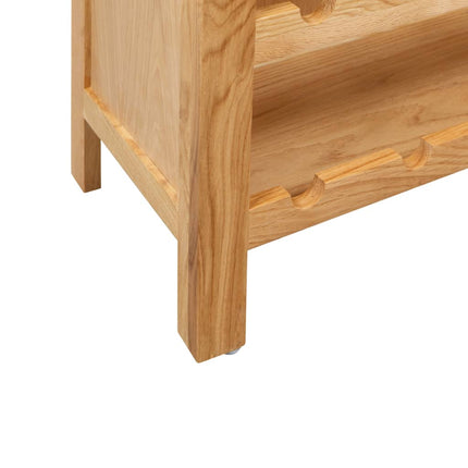 Casier À Bouteilles 72 X 32 X 90 Cm Bois De Chêne Massif Marron