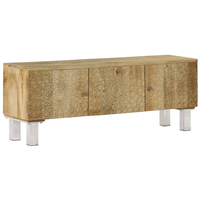 Meuble Tv Bois De Manguier Massif 118X30X45 Cm