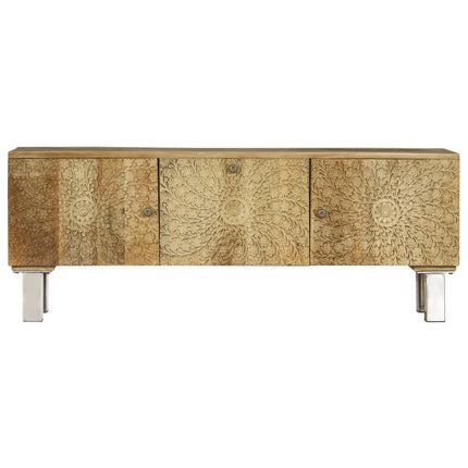 Meuble Tv Bois De Manguier Massif 118X30X45 Cm