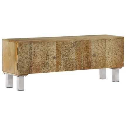 Meuble Tv Bois De Manguier Massif 118X30X45 Cm