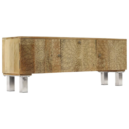 Meuble Tv Bois De Manguier Massif 118X30X45 Cm